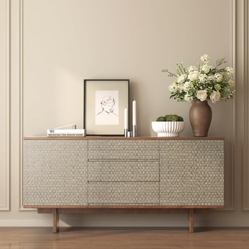 FunStick 16"x240" Taupe Brown Grasscloth Peel and Stick Wallpaper Textured