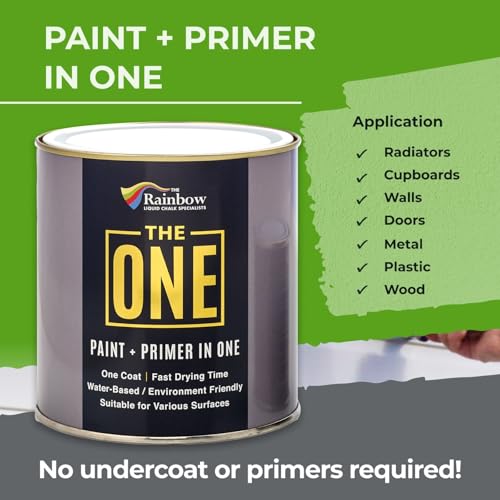 THE ONE Paint - Satin Finish - Multi Surface Paint 250ml Sample (Dark Grey) - color: Dark Grey, size: 8.5 Fl Oz (Pack of 1)