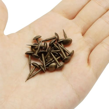 100 PCS Mini Upholstery Tacks, 8mm x 16mm, Brass
