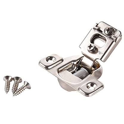 East West Hardware 10 PCS Overlay Cabinet Door Soft Close Hinges 5/8 Soft-Closing Compact - size: LOT OF 10