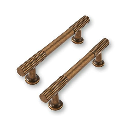 2 Pack 4 inch(102mm) Hole Center Antique Brass Cabinet pulls Kitchen Handles Solid Heavy Duty Cabinet Pull Kitchen Hardware - color: Antique Brass, size: 4 inch(102mm)Hole Center