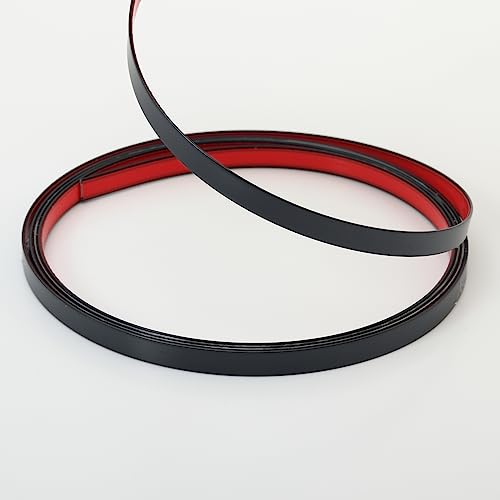 Matte Black Peel and Stick Wall & Molding Trim, Flexible DIY Strip for Mirror, Floor, Cabinet, Ceiling, Tile Edge (16.4 ft x 0.4 inch) - color: Matte Black, size: 16.4 ft x 0.4 inch