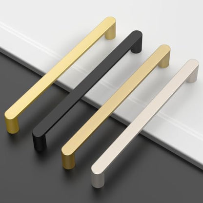 Amerdeco 10 Pack ZH0005MB Matte Black Cabinet Pulls 6.3" - color: Matte Black, size: 6.3" hole center