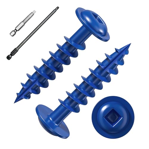 Wensilon Pocket Hole Screws, #8 x 1, Square Drive, Blue, 1lbs 165pcs - color: Blue, size: 8*1"