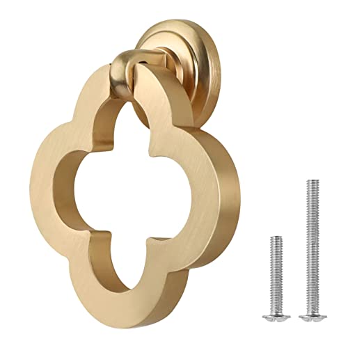 Gold Cabinet Knobs, Zinc Alloy Cupboard Drawer Knobs With Screws for Dresser (8)