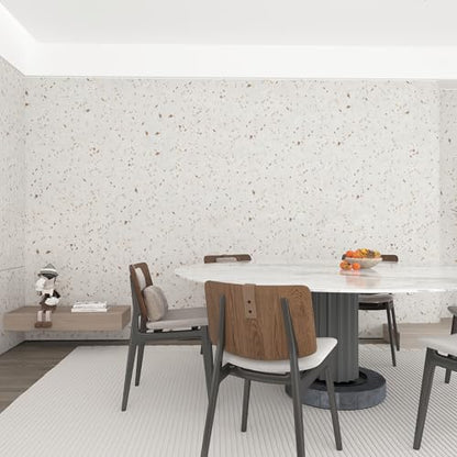 Boobest Cream Terrazzo Marble Contact Paper for Kitchen Countertop Laminate - color: Cream, size: 23.6" x 196.8"