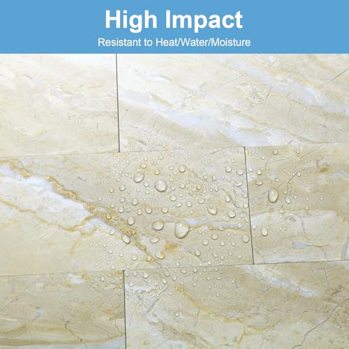 2026 New Upgrade Peel and Stick Backsplash Tile, Peel and Stick 11.34" X 11.57" Wall Tile for Kitchen, Bathroom, Fireplace, Laundry (Polished Beige, 10 Packs) - color: Polished Beige