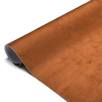 Suede Fabric Car Vinyl Wrap Sticker Sheet, 12"x60", Brown - color: Brown, size: 12" x 60"