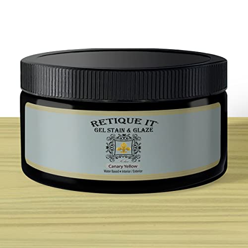 Water-Based Gel Stains by Retique It (8 Ounce Stain, 96 Canary Yellow) - color: 96 Canary Yellow, size: 8 Ounce Stain