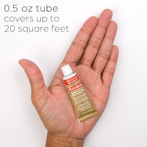 Amaco Rub and Buff Grecian Gold 0.5oz/15ml Gilding Wax, Microfiber Cloth - color: Grecian Gold