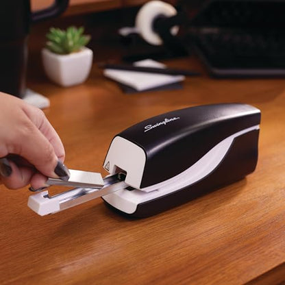 Swingline Electric Stapler, 20 Sheet Capacity, Portable, Compact, Battery, Black (42132) - size: Half Strip, style: Half Strip
