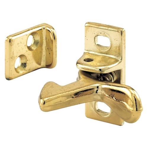 Prime-Line U 10881 Cabinet Door Elbow Catch, Cast Aluminum, Brass Plated (Single Pack) - color: Brass, size: 1 Pack
