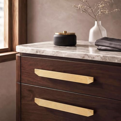 BaiNong 10 Pack Gold Drawer Pulls 9.8" Cabinet Handles Traditional Retro - color: 10 Pack 9.8" Polygon