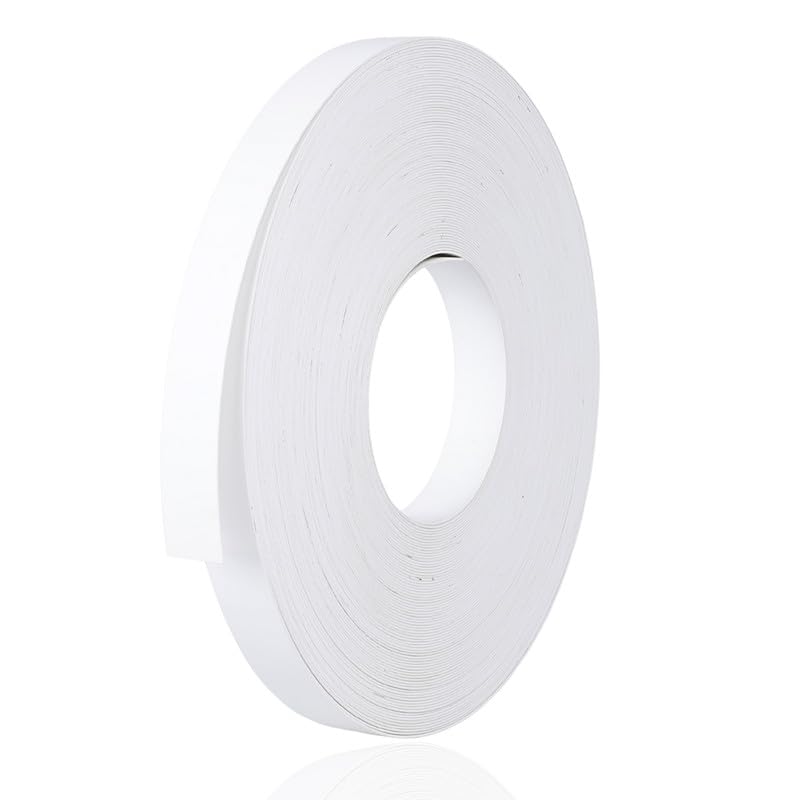Pure White Edge Banding, 15/16 inch X 200 ft PVC Edge Banding Tape, 1mm Thick Non-Glued White Edging Bulk Roll for Full Kitchen Renovation, Wardrobes & Commercial Cabinetry - color: Pure White, size: 15/16 inch X 200 ft