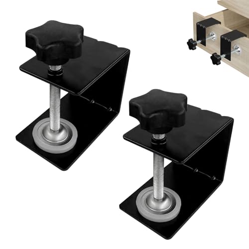 2 Pcs C Clamp Cabinet Installation Clamps, Universal Furniture Cabinet Face Frame Mini C Clamps Woodworking Flexible Drill Hole Guide Design for Installing Frame of Cabinets (#2) - style: #2