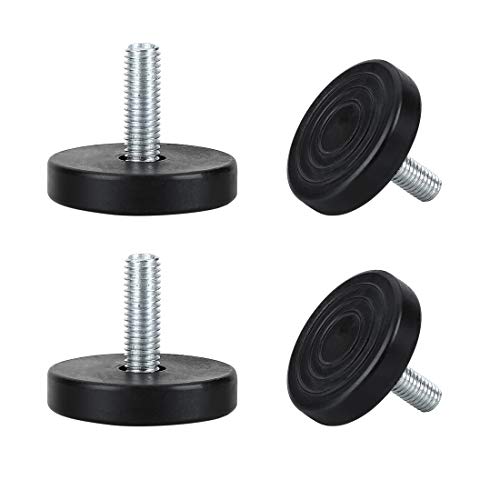 uxcell M8 x 25 x 40mm Leveling Feet Adjustable Leveler Floor Protector for House Furniture Chair Table Cabinet Leg 4 Pack