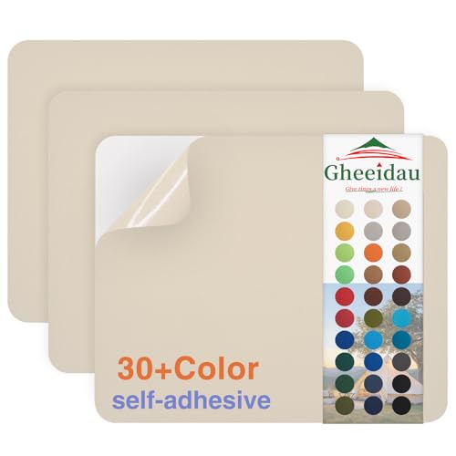 Gheeidau Canvas Repair Patch 9×11 Inch 3Pcs Waterproof Self-Adhesive Fabric Repair Patch for Tents,Boat Cover,Pop Up Canopy,Patio,Bags,Car Seats,Sofas,Furniture Cover(Beige2.0) - color: Beige2.0