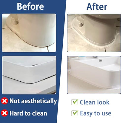 Caulk Tape Waterproof Self Adhesive, No Mess, No Tools Toilet Caulk Tape