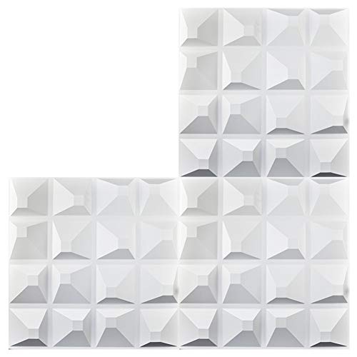 Art3d Decorative 3D Panels Textured Wall Design Board Pack of 12 Tiles 32 Sq Ft