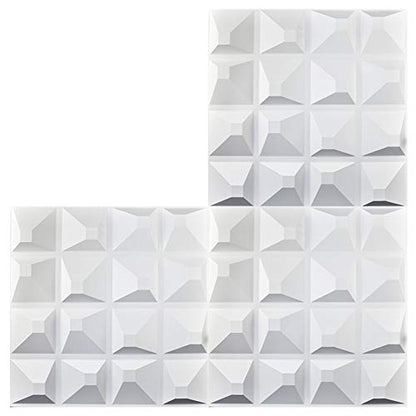 Art3d Decorative 3D Panels Textured Wall Design Board Pack of 12 Tiles 32 Sq Ft
