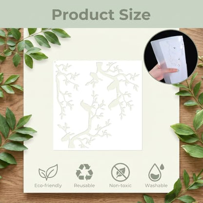 Ymapinc Wall Stencils for Painting, 5Pcs Leaf Vine Pattern Large Reusable