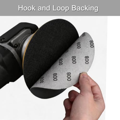6 Inch 50 Pcs Wet Dry Hook and Loop Sanding Discs, No Hole, 1500 Grit - style: Grit 1500