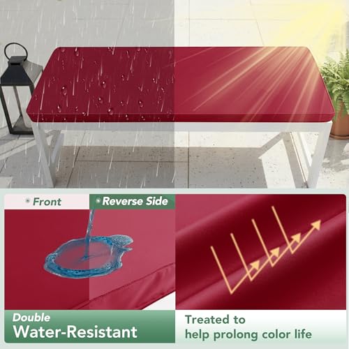 Summsun Outdoor Bench Cushion Pad, 42 x 18 x 3 Inch, Burgundy - color: Red, size: 42x18x3 Inch