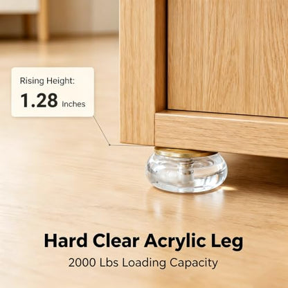 Round Acrylic Furniture Legs, 1.28 Inch Height, 4Pcs - size: H 1.28 Inch