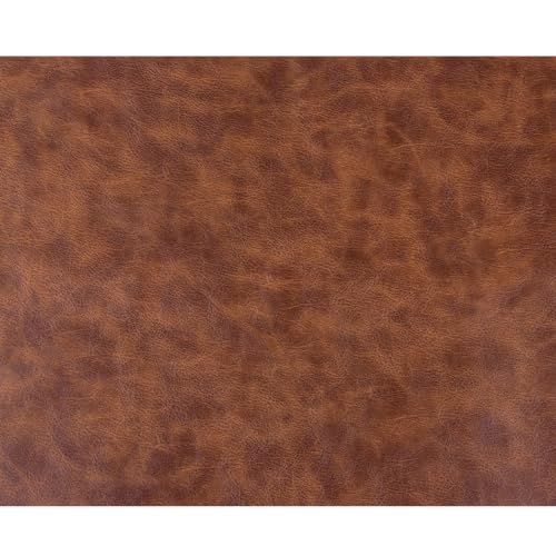 Faux Leather Sheets Fabric 54" X 36",Thick Durable Synthetic Upholstery Vinyl, Suitable for Furniture Replacement and Renovation Materials, Wallets, DIY Sewing Projects (Light Brown, 1 Yard) - color: Light Brown, size: 1 YARD