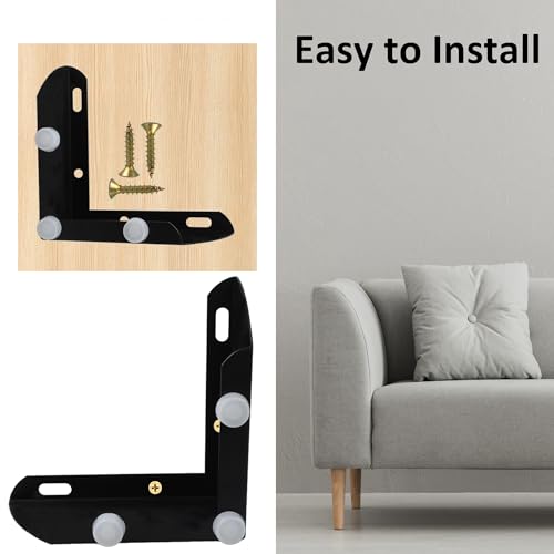 4PCS 2Inch Black Metal Furniture Legs, Modern Sofa Legs Dresser Legs Cabinet Legs, Heavy Duty Furniture Replacement Feets for Cabinet Bed Cupboard Sofa Couch - size: 2Inch Height