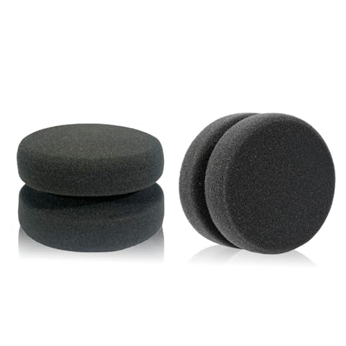 WAFJAMF 2PCS 3.1 Inch Round Paint Sponge Applicator Double-Side Art Black - color: Black-2 Pcs, size: 2