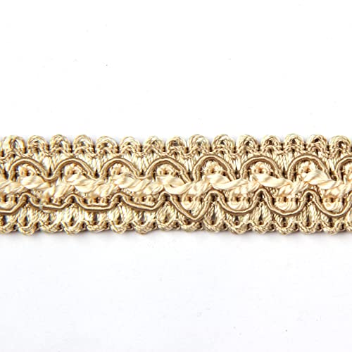 BEL AVENIR Braid Trim 0.78 inch 6.8 Yards Beige Gimp Fabric Trim - color: Beige