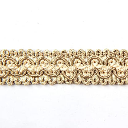 BEL AVENIR Braid Trim 0.78 inch 6.8 Yards Beige Gimp Fabric Trim - color: Beige
