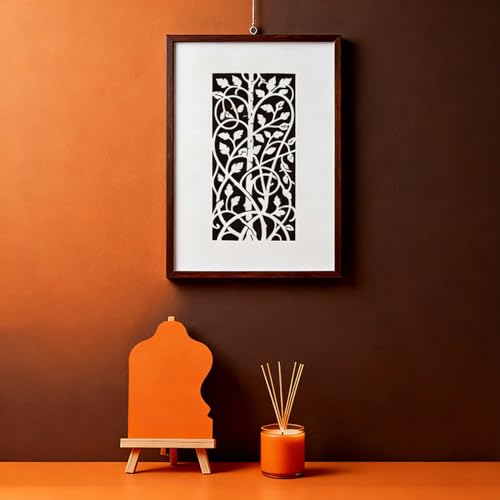 8 Pcs Tree Texture Stencils for Painting Reusable Plastic 4.52×8.66 Inch Tree Branches Stencils Drawing Templates for Crafts DIY Wall Canvas Notebook Knit Card Wood - color: Style E