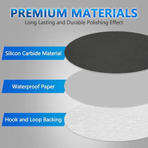 VIBRATITE 800 Grit 5 Inch Hook & Loop Sanding Discs, 70PCS - size: 5 Inch (800 Grit)