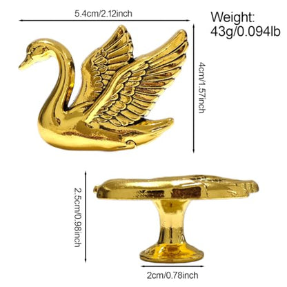 4Pack Swan Cabinet Knobs, Elegant Flying Bird Drawer Pulls Handle - color: Antique Gold
