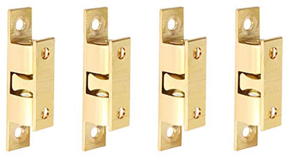Alise Brass Double Roller Catch Cabinet Latches Door Catch 47mm,Gold,4 Pcs - color: Gold, size: 47mmX30mm
