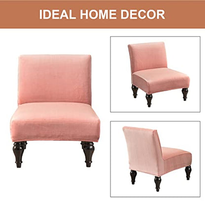Eco-Ancheng Armless Chair Slipcover Removable Armless Accent Chairs Covers Washable Armless Slipper Chair Slipcover Printed Armless Chair Furniture Protector Covers for Living Dining Room Hotel - color: A22