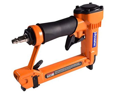 Dynastus Pneumatic Upholstery Staple Gun, 21 Gauge 1/2" Wide Crown Air Stapler Kit, by 1/4-Inch to 5/8-Inch, 1/4-Inch to 5/8-Inch, with 3000 Staples, Orang