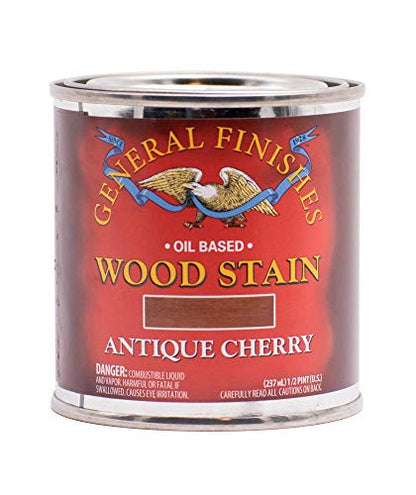 General Finishes Oil Based Penetrating Wood Stain, 1/2 Pint, Antique Cherry - color: Antique Cherry, size: 1 Half-Pint