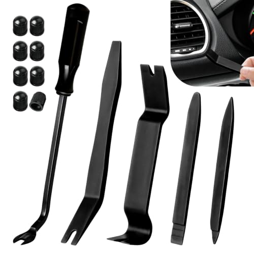 Auto Trim Removal Tool, Auto Clip Fastener Remover Pry Tool, 13PCS - color: Black