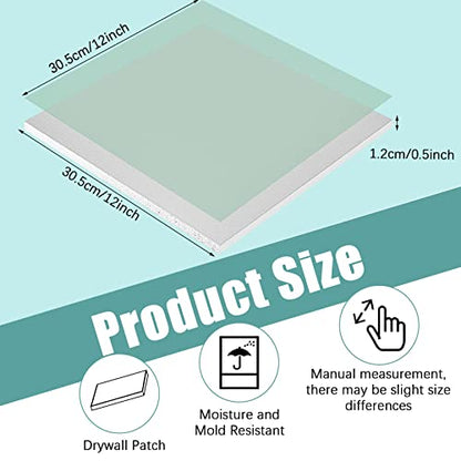 Amylove 1 Pcs 12 x 12 x 1/2 Inch Drywall Repair Panel for Mend Wall, Green - color: Green, size: 12 x 12 x 1/2 Inch