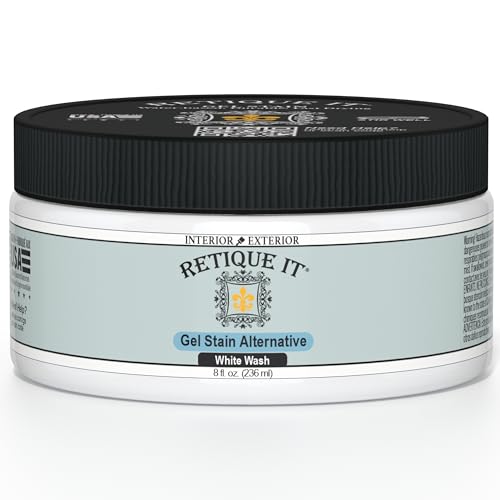 Retique It Water-Based Gel Stains (8 Ounce Stain, White Wash) - color: 98 White Wash, size: 8 Ounce Stain