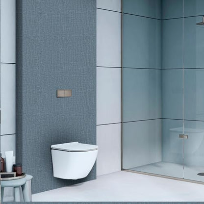 WADILE Grasscloth Peel and Stick Wallpaper 15.7in x 78.7in Navy Blue - color: Navy Blue, size: 15.7" x 78.7"