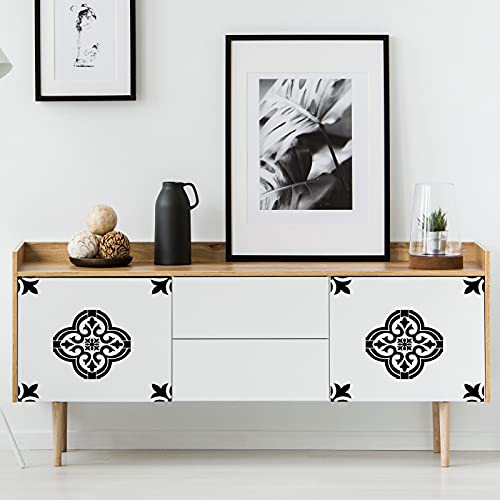Zonon 4 Pcs 12 x 12 in Reusable Tile Stencil for Painting Large Pattern - size: 12x12 in, style: Moroccan