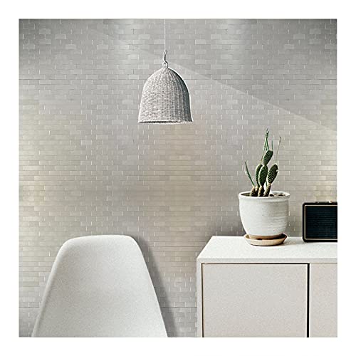 XUANINY 10-Sheet Peel and Stick Metal Backsplash Tiles, Self Adhesive Brushed Aluminum Subway 3D Wall Sticker for Kitchen Bathroom (12"x11.02") (10, Silver Brushed) - color: Silver brushed