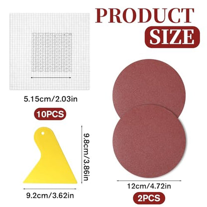 13 Pack Drywall Repair Patch, 2 Inch with Extended Self-Adhesive Mesh