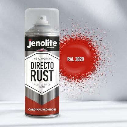 JENOLITE Directorust Gloss Finish Aerosol, Cardinal Red 1x13.5oz - color: Cardinal Red