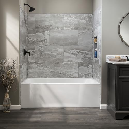 Palisade 25.6 in. x 14.8 in. Vinyl Wall Tiles in Smoky Sky (8 Pack) - color: Smoky Sky, size: Case of 25.6 in. x 14.8 in. Tiles