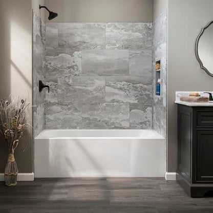 Palisade 25.6 in. x 14.8 in. Vinyl Wall Tiles in Smoky Sky (8 Pack) - color: Smoky Sky, size: Case of 25.6 in. x 14.8 in. Tiles